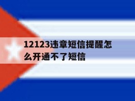 12123违章短信提醒怎么开通不了短信