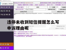 违停未收到短信提醒怎么写申诉理由呢