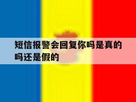 短信报警会回复你吗是真的吗还是假的