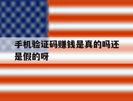 手机验证码赚钱是真的吗还是假的呀