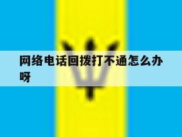 网络电话回拨打不通怎么办呀
