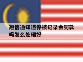 短信通知违停被记录会罚款吗怎么处理好