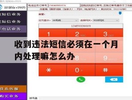 包含收到违法短信必须在一个月内处理嘛怎么办的词条
