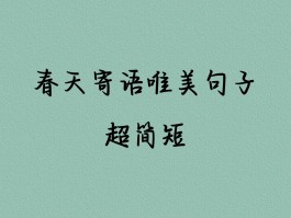 短信好听的句子简短