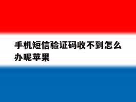 手机短信验证码收不到怎么办呢苹果