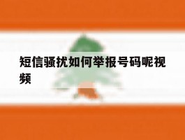 短信骚扰如何举报号码呢视频