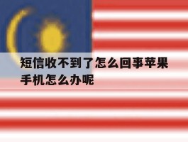 短信收不到了怎么回事苹果手机怎么办呢的简单介绍