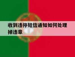 收到违停短信通知如何处理掉违章