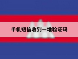 手机短信收到一堆验证码