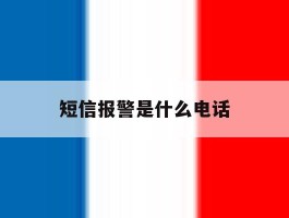 短信报警是什么电话