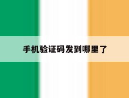 手机验证码发到哪里了