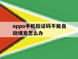 oppo手机验证码不能自动填充怎么办