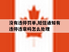 没有违停罚单,短信通知有违停违章吗怎么处理