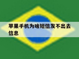 苹果手机为啥短信发不出去信息