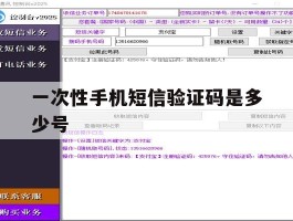 一次性手机短信验证码是多少号