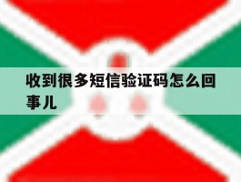 收到很多短信验证码怎么回事儿