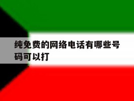 纯免费的网络电话有哪些号码可以打