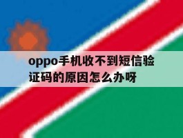 关于oppo手机收不到短信验证码的原因怎么办呀的信息