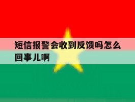 短信报警会收到反馈吗怎么回事儿啊