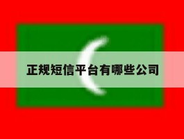 正规短信平台有哪些公司