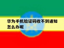 华为手机验证码收不到通知怎么办呢