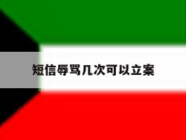短信辱骂几次可以立案