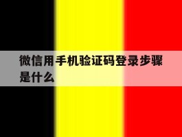 微信用手机验证码登录步骤是什么