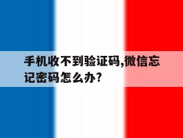 手机收不到验证码,微信忘记密码怎么办?的简单介绍