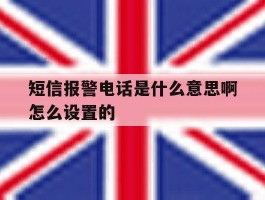 短信报警电话是什么意思啊怎么设置的的简单介绍