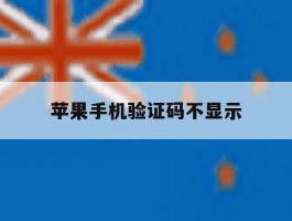 苹果手机验证码不显示