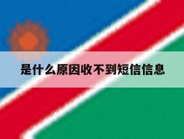 是什么原因收不到短信信息