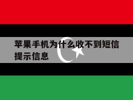 苹果手机为什么收不到短信提示信息