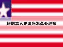 短信骂人犯法吗怎么处理掉