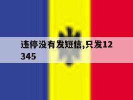 违停没有发短信,只发12345的简单介绍