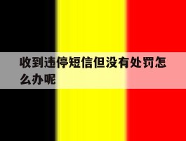 收到违停短信但没有处罚怎么办呢