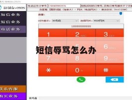 短信辱骂怎么办