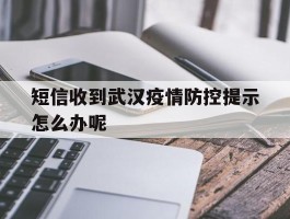 短信收到武汉疫情防控提示怎么办呢