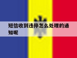 短信收到违停怎么处理的通知呢