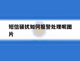 短信骚扰如何报警处理呢图片