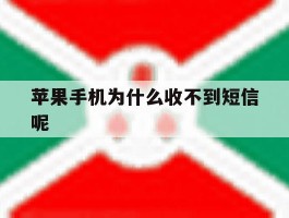 苹果手机为什么收不到短信呢