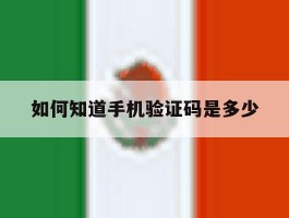 如何知道手机验证码是多少