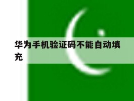 华为手机验证码不能自动填充