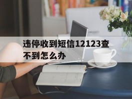 关于违停收到短信12123查不到怎么办的信息
