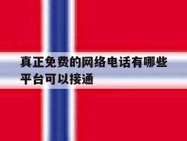 真正免费的网络电话有哪些平台可以接通