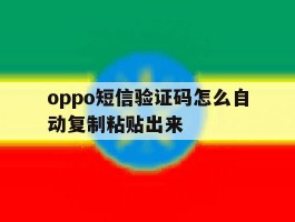 oppo短信验证码怎么自动复制粘贴出来
