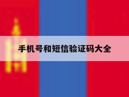 手机号和短信验证码大全