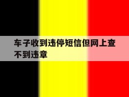 车子收到违停短信但网上查不到违章