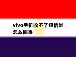 vivo手机收不了短信是怎么回事