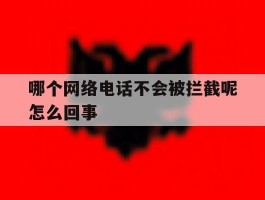 哪个网络电话不会被拦截呢怎么回事