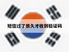 短信过了很久才收到验证码